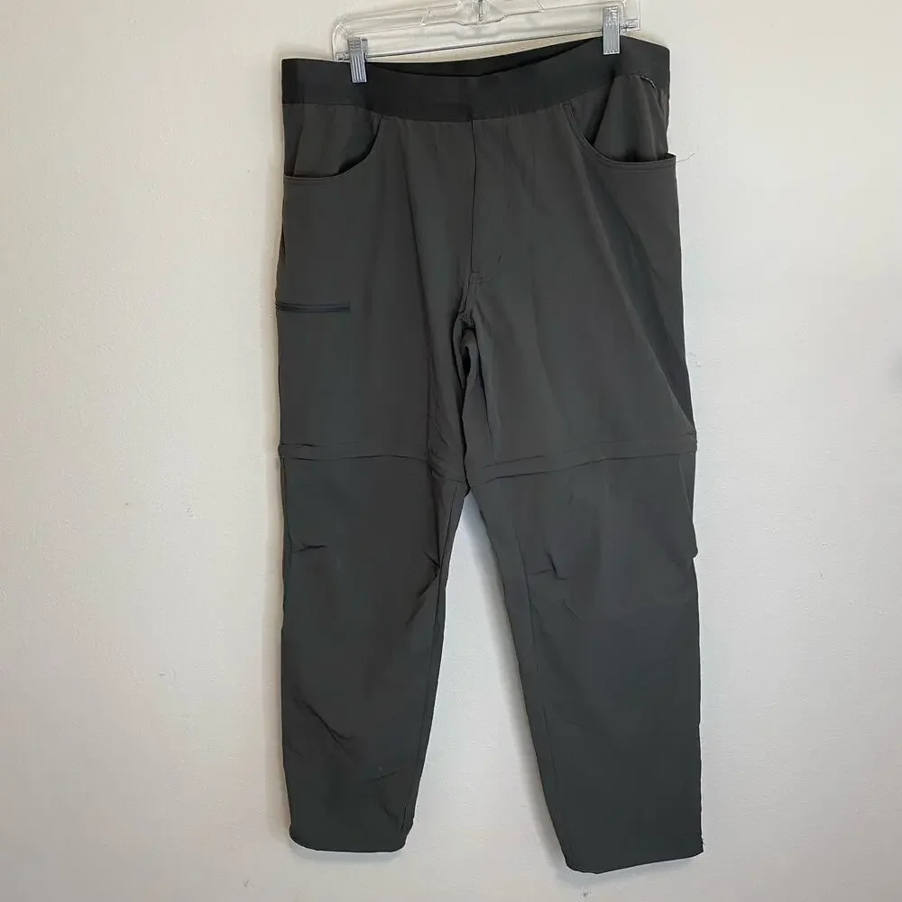 REI Co-op Men's Pants Sahara Guide Convertible Pants Zip‎ Off Green Hiking 2XL